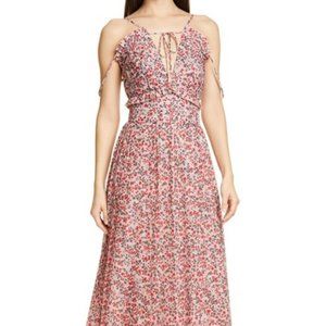 NWT Robert Rodriguez Cayana Pink Pleated MidiDress